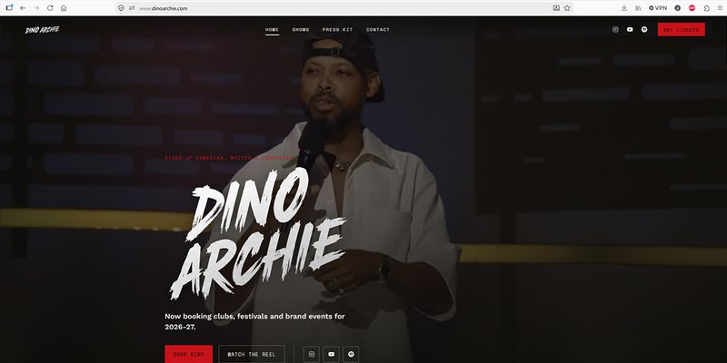 Dino Archie website design by 604Sites